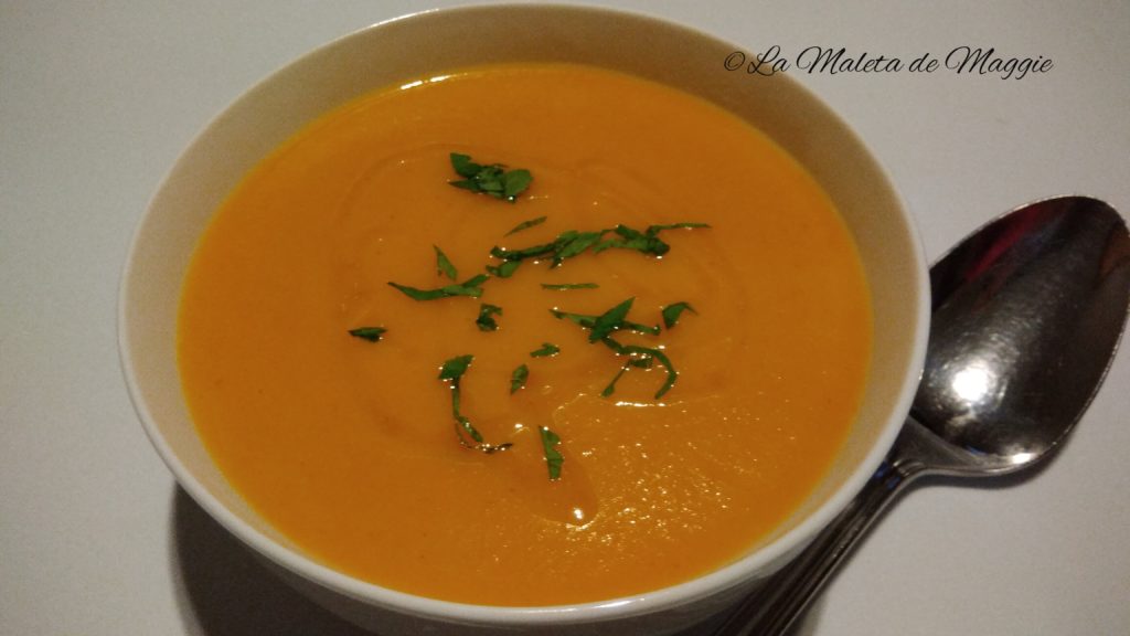 Crema de calabaza con pera