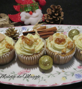 Cupcakes de vainilla y turrón