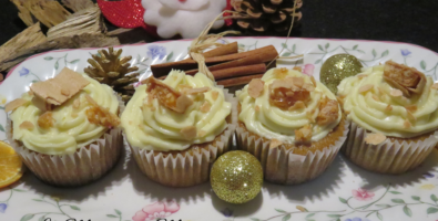 Cupcakes de vainilla y turrón