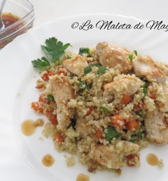 ensalada de quinoa con pollo