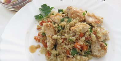 ensalada de quinoa con pollo