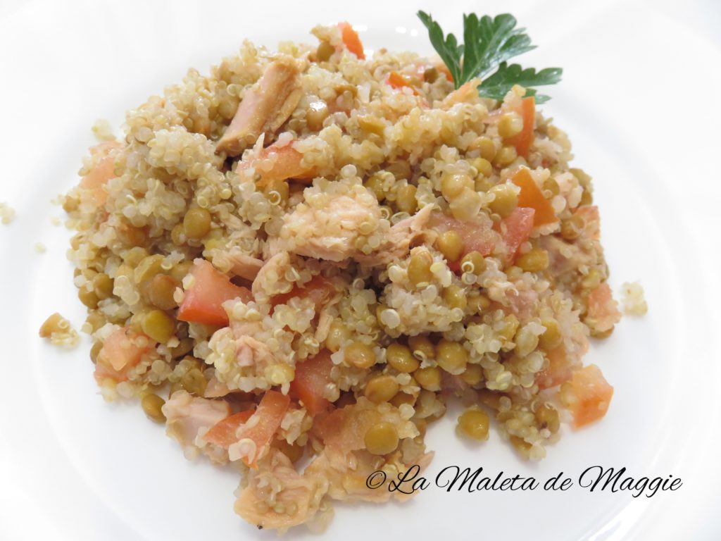 ensalada de quinoa y lentejas