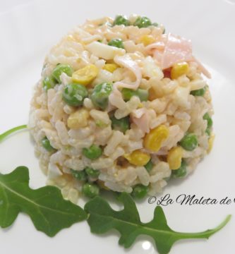 ensalda de arroz y grisantes