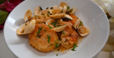 Guiso de patatas y almejas