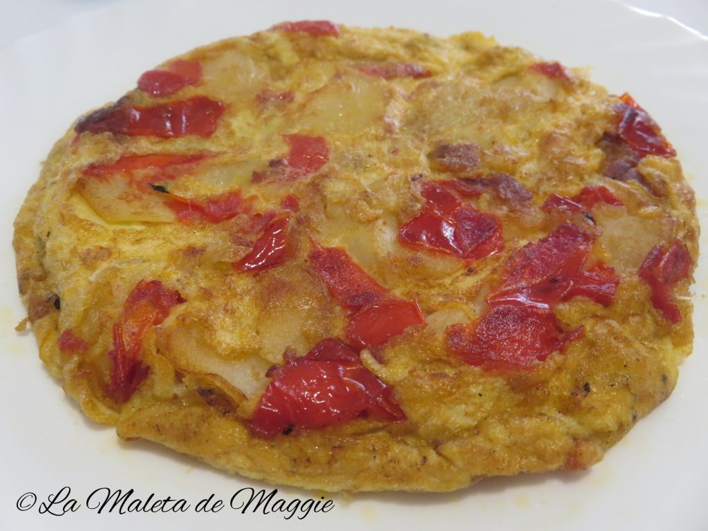 tortilla de patata y pimiento