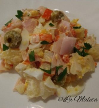 Ensalada de patata, aceitunas