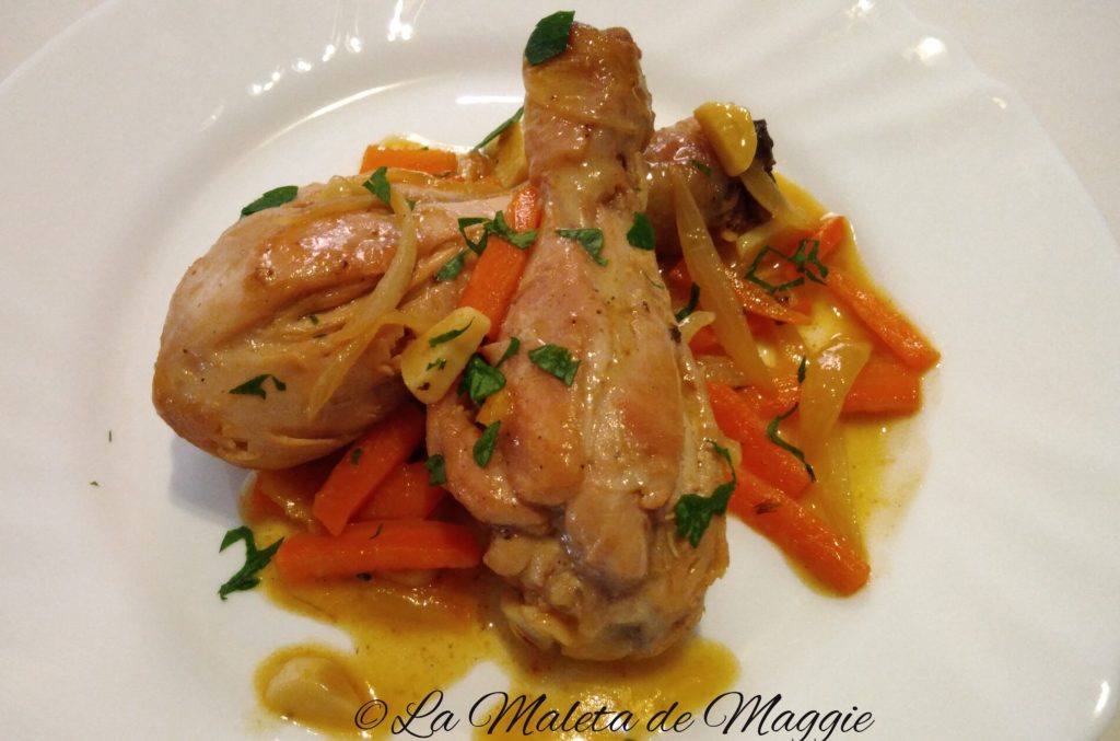 Pollo al limón con verduras