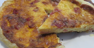 quiche de bacon y queso