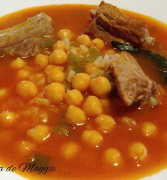 Guiso de garbanzos y costillas