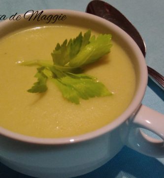 Crema de apio y manzana