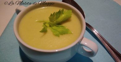 Crema de apio y manzana