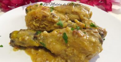 Pollo en salsa picante de almendras