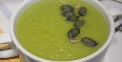 Crema de judía verde al curry