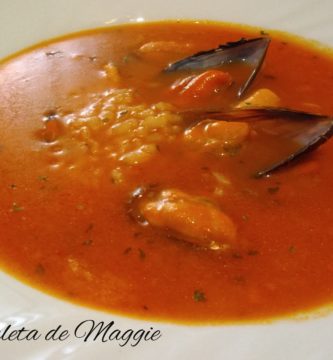 Sopa de mejillones