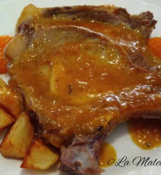 Chuletas en salsa de mandarina