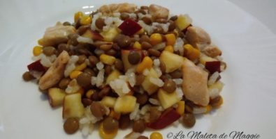 ensalada de lentejas y arroz