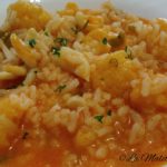 Arroz caldoso con sepia y coliflor