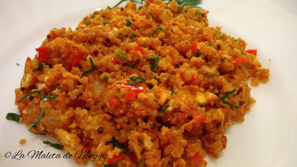 Quinoa con huevos revueltos