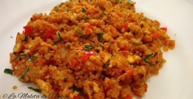 Quinoa con huevos revueltos