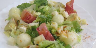 ensalada con melón y jamón