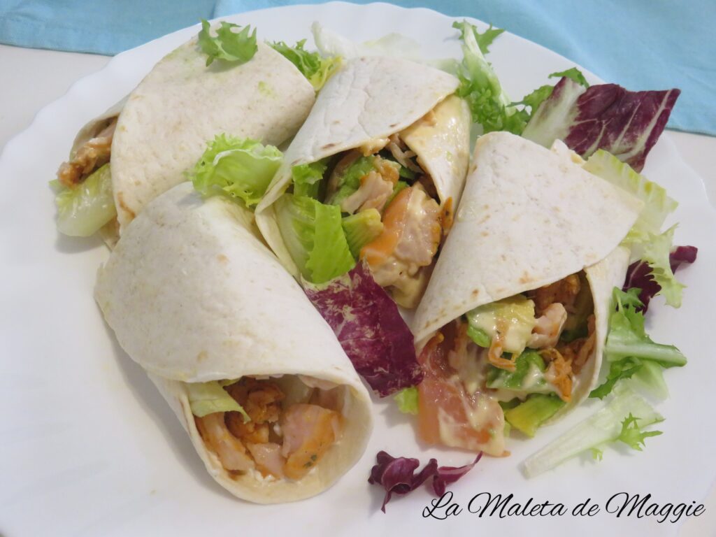 wrap de pollo y salmón