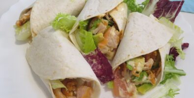 wrap de pollo y salmón