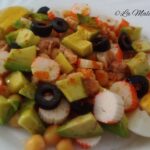Ensalada de garbanzos con aguacate