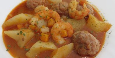 guiso de patata mar y montaña