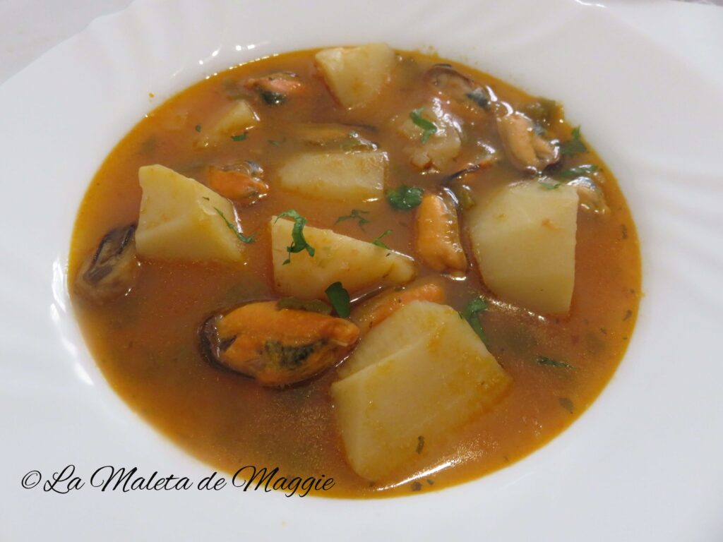 guiso de patata y mejillones