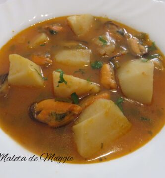 guiso de patata y mejillones