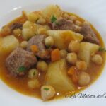 guiso de patatas, ternera y garbanzos