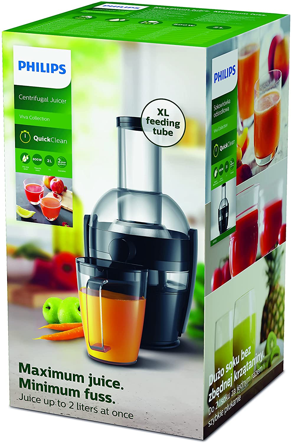 Philips Viva Collection HR1855/70 juice maker Centrifugal juicer 700 W Black