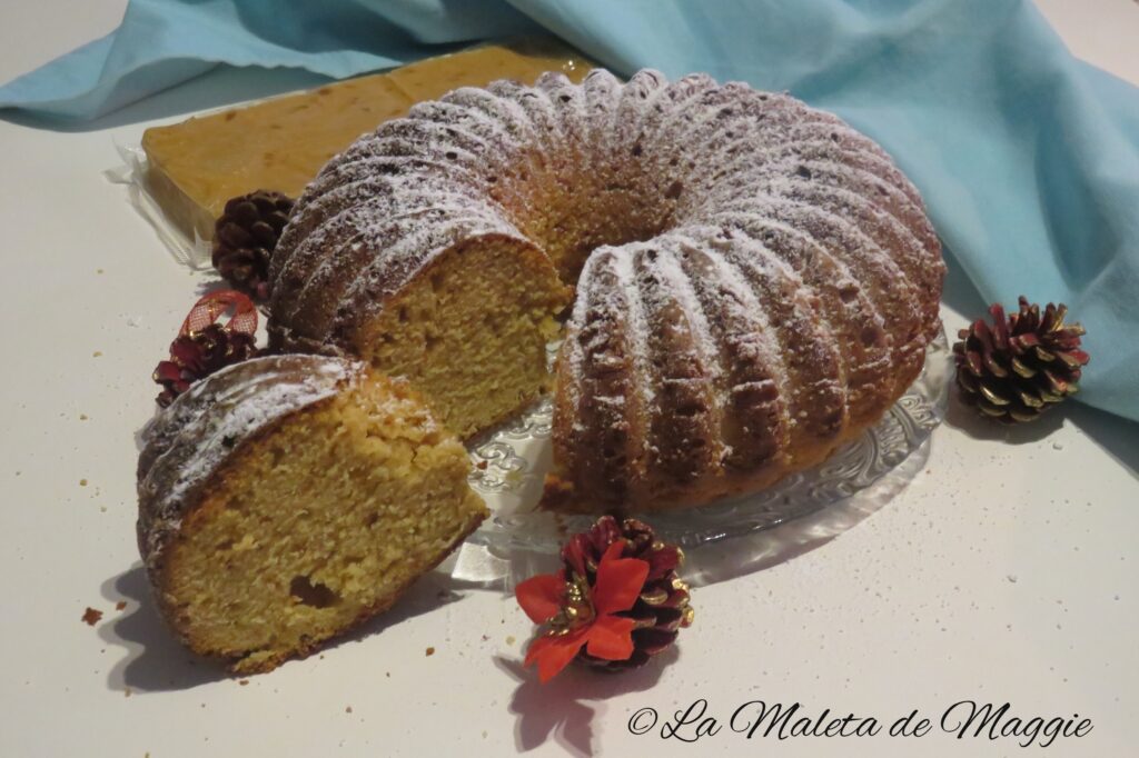 bizcocho de turrón de jijona y queso