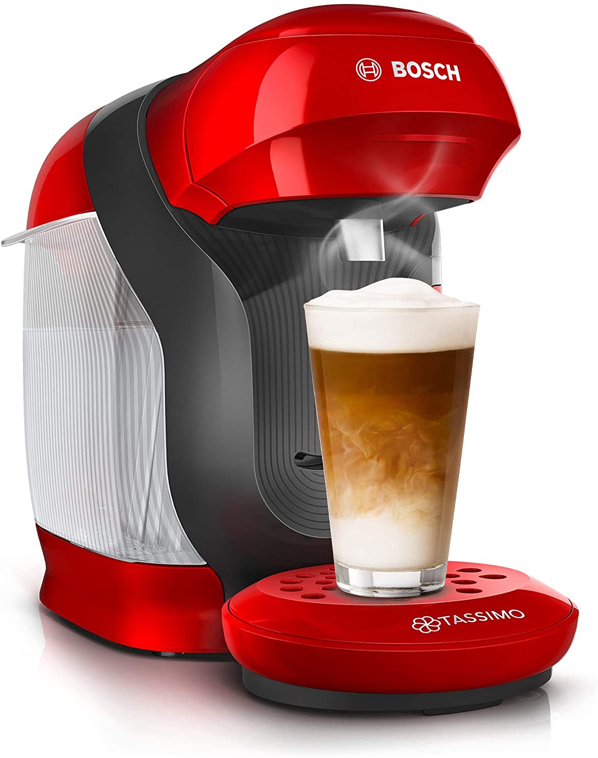 🔴 Bosch Hogar TASSIMO Style, Cafetera de Cápsulas, Compacta, Rojo