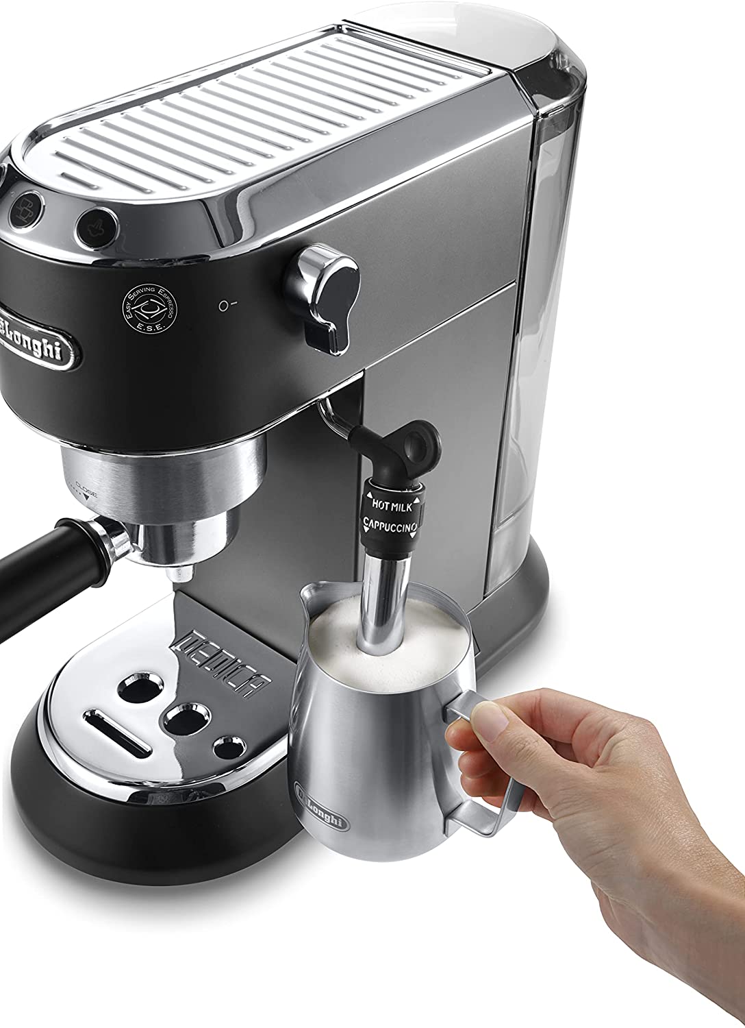 🔴 De'longhi Dedica - Cafetera de Bomba de Acero Inoxidable