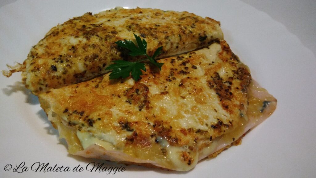 Tortilla de claras con jamón y queso