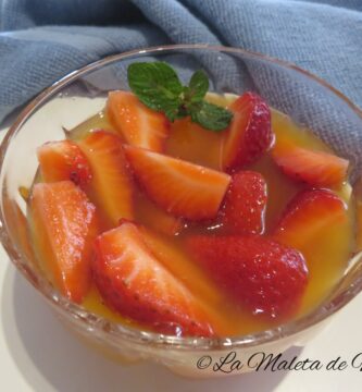 fresas a la naranja