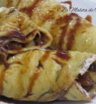 crepes de chocolate y manzana
