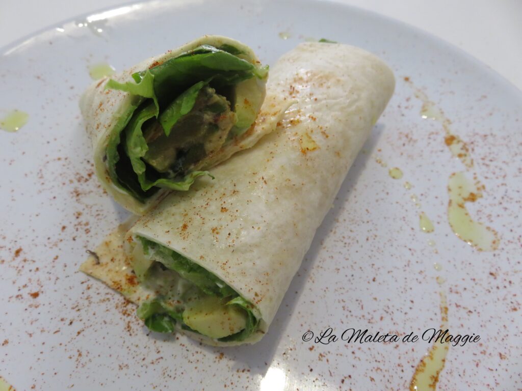 wrap de tortilla de calabacín