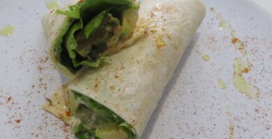 wrap de tortilla de calabacín