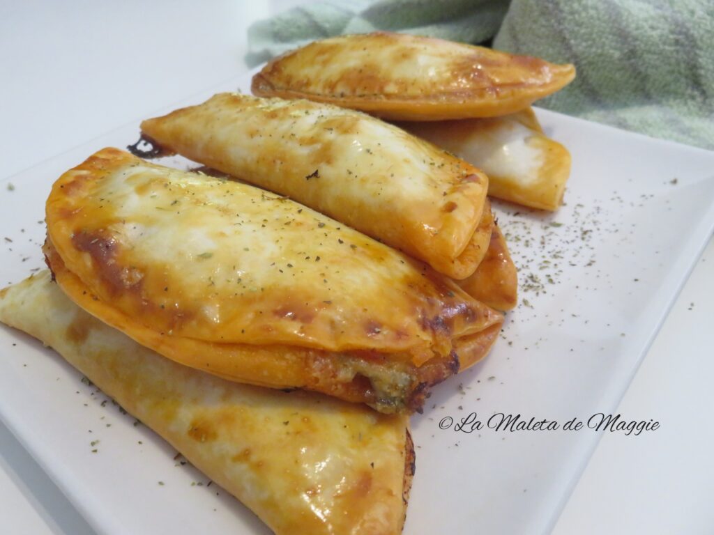 Empanadillas de manzana, queso y sobrasada