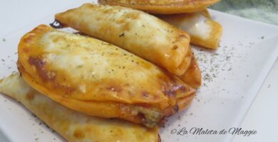 Empanadillas de manzana, queso y sobrasada