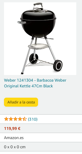 Combustible Weber 1241304