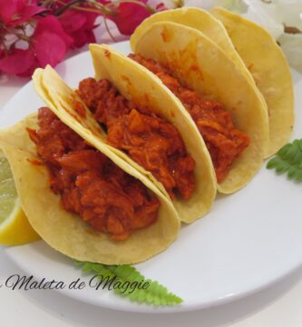 tacos de pollo en achiote