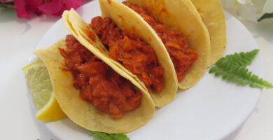 tacos de pollo en achiote