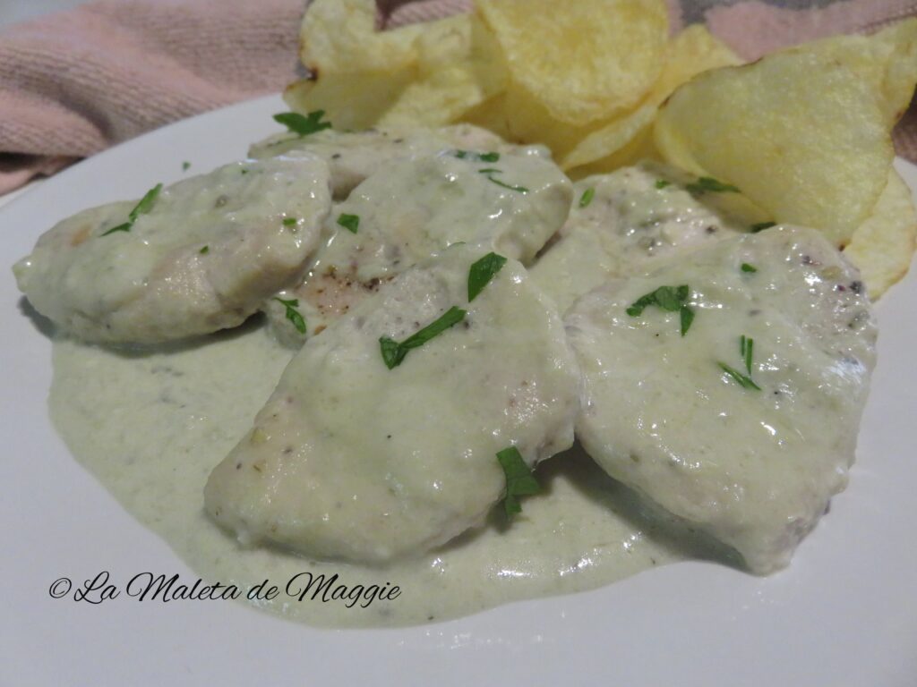 Medallones en salsa roquefort