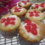 mini tartaletas de limón y cerezas