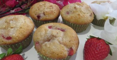 muffins de fresas