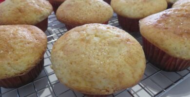 Muffins de frutas confitadas