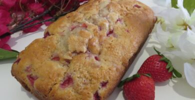 Plum cake de fresas